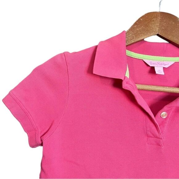 Lilly Pulitzer pink short  sleeve polo top - Picture 2 of 9